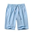 thumbnail image 2 of Abcnature Men's Athletic Shorts, Sports Gym Running Short Pants, Summer Men's Fashion Casual Tie-dye Solid Loose Light Sweat Sports Shorts, Cargo Casual Hiking Shorts Blue XL, 2 of 4