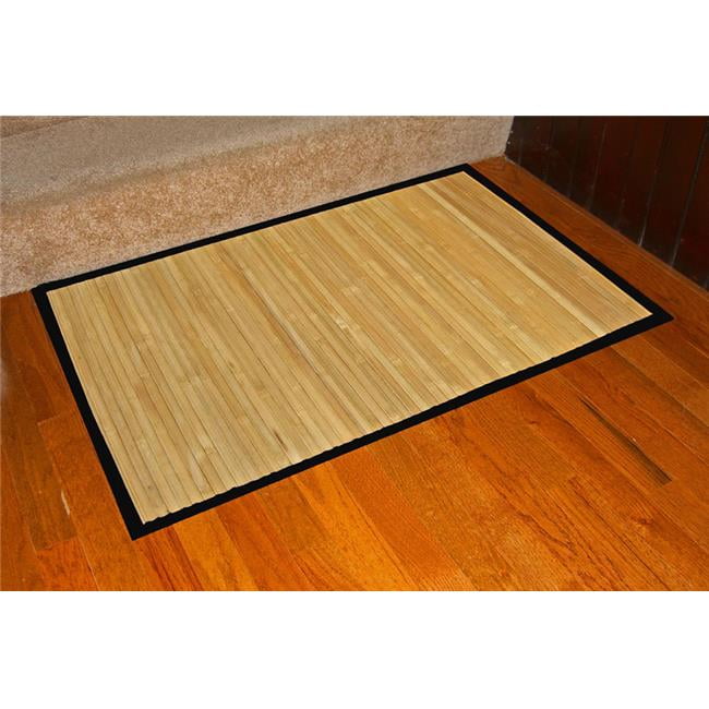 Contemporary Natural Bamboo Rug 2 x 3