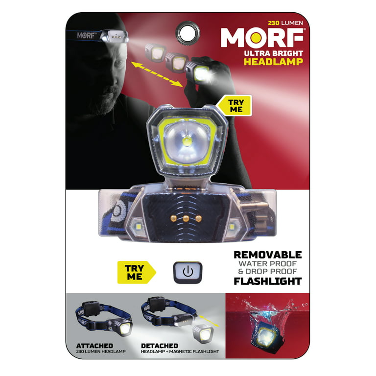 POLICE SECURITY FLASHLIGHTS Lampe frontale à DEL de 230 lm MORF par Police  Security Flashlight avec piles incluses 98575-C