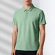 thumbnail image 1 of Blusa y camisa de manga corta con cuello vuelto para hombre, color liso, informal, holgada, a la moda, de seda helada, sin costuras, transpirable, elástica, con botones, de cedro, blusa de manga corta, 1 of 6