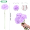 thumbnail image 3 of Uxcell 12 paquetes de flores de bola de crisantemo artificial de 11 pulgadas, ramos de crisantemo de seda para el hogar púrpura claro, 3 of 6