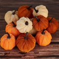thumbnail image 5 of 16 Calabazas Artificiales de Terciopelo, 2 Tamaños, Mezcladas, de 5 A 6 cm., 5 of 5