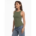 thumbnail image 3 of Women's Ribbed Tank Top - Sleeveless Crew Neck Summer Shirt, Casual Basic Strap Top, 3 of 4