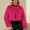 New Hot Pink, variant on Women Faux Fur Coat Fluffy Long Sleeve Tops Open Front Cropped Furry Jacket Shaggy 2025 Warm Winter Outwear