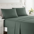 thumbnail image 6 of Nestl Twin Sheets Set, 1800 Series, 4 Piece Sheets, Luxury Soft Microfiber Twin Size Bed Sheets Set, Forest Green, 6 of 7