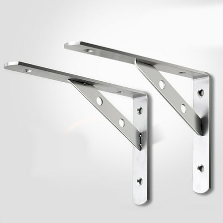 

2Pcs Metal Triangle Angle Shelf Bracket - Wall Mount DIY Folding Table Support