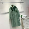 thumbnail image 4 of Winter Warm Coats for Women, Ladies Jackets Faux Coat Furry Faux Jacket Long Sleeve Outerwear, Christmas Gifts for Women Green L, 4 of 5