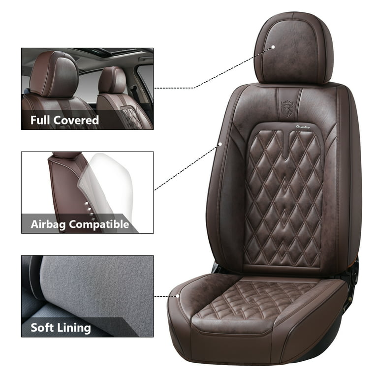 COVERADO, Fullset Car Seat Cover Installation, Waterproof Leather Seat  Protection