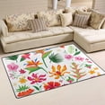 thumbnail image 2 of Dreamtimes Lightweight Soft Area Rugs 60 x 39 inch (5'x 3'3"), Tropical Flowers Floor Mat for Kids Playing Room Hardwood Floor Living Room Nursery Rugs, 2 of 6