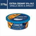 thumbnail image 1 of OIKOS Greek Yogurt, 9% M.F., Vanilla Bean & Apricot Flavour, 1 of 6