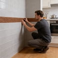 thumbnail image 5 of 393.7" X 4.3" Self Adhesive Flexible Foam Molding Trim Wallpaper Border 3D Sticky Decorative Wall Lines Peel And Stick Wall Baseboard Trim For Home Hotel Diy Decor, 5 of 6