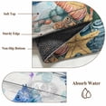 thumbnail image 6 of Round Rugs 3Ft, Seahorse Coastal Round Area Rug Washable Indoor Throw Carpet, Summer Nautical Starfish Coral Grey Wooden Small Non Slip Circle Rug for Bedroom Living Room Home Decor Aesthetic, 6 of 8