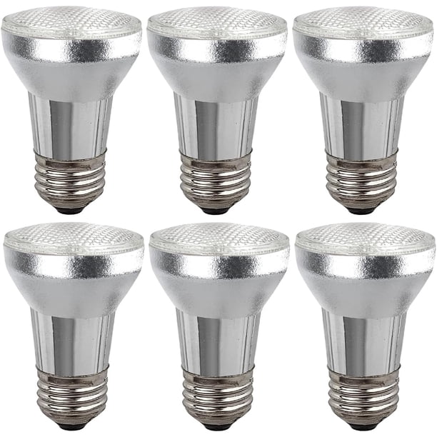 -6 paquetes, lámpara halógena, transparente, regulable, 2900 K blanco cálido, base E26, más adecuada para iluminación clave, iluminación de riel, tanque de agua integrado, cubierta de estufa, ilu