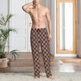 thumbnail image 5 of Mens Pajama Pants - Soft Sleep & Lounge Pants for Men, Mardi Gras Plaid Cuteness Casual PJ Bottoms Pants with Pockets, 5 of 5