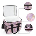 thumbnail image 6 of FORMRS Insulated Cooler Bag 24 Cans Capacity Soft Leakproof Lunch Box with Side Pockets, Pastel Pink Marble Pattern, 6 of 7