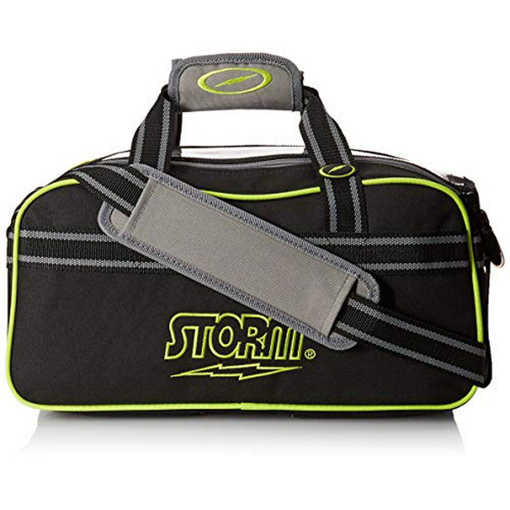 Storm 2 Ball Tote Bowling Bag (Black/Grey/Lime)