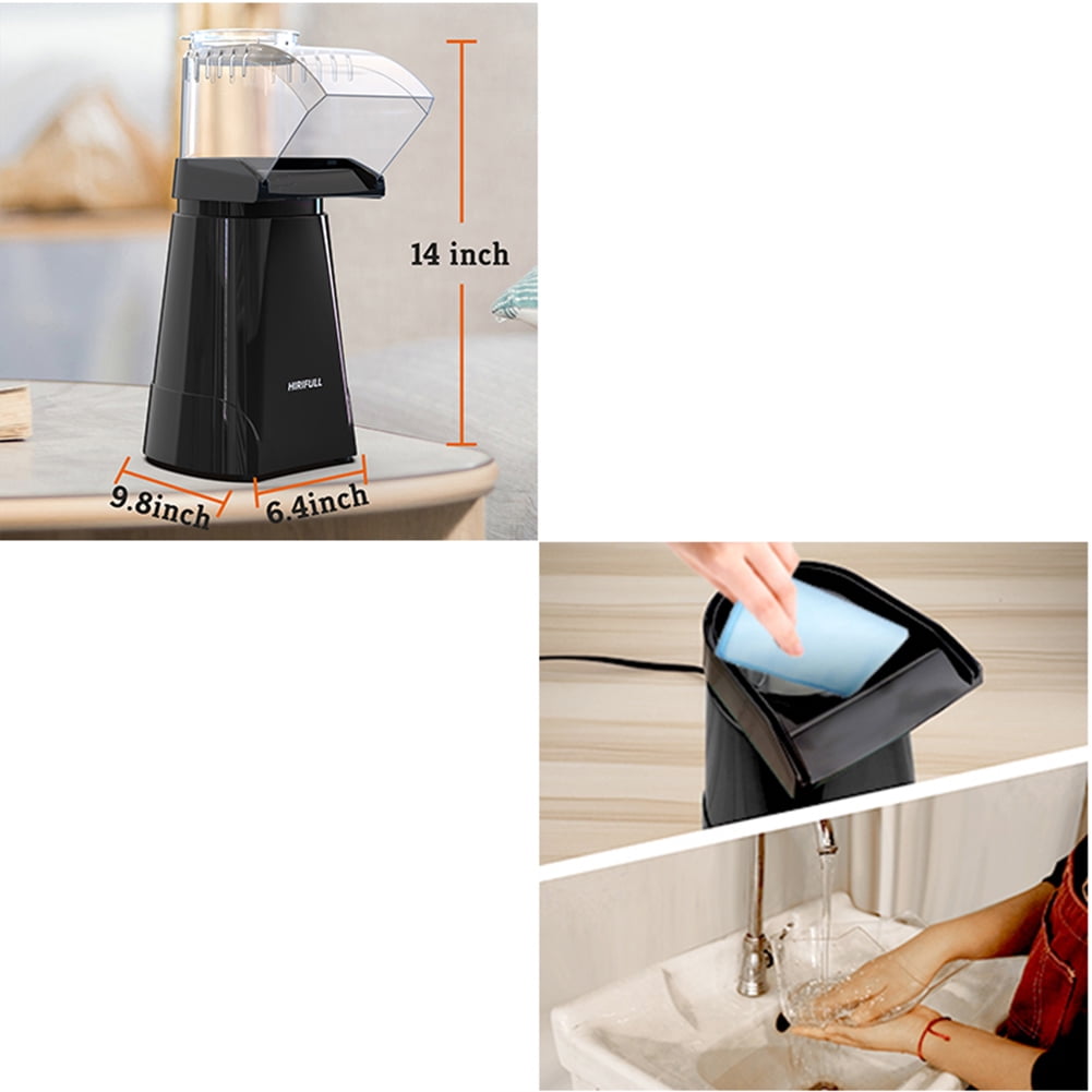 Lowestbest 1200W Hot Air Popcorn Machine, Household Electric Popcorn Machine with Measuring Cup, Fast Popcorn in 3 Minutes, Black Lowestbest 1200W Hot Air Popcorn Machine, Household Electric Popcorn Machine with Measuring Cup, Fast Popcorn in 3 Minutes, Black