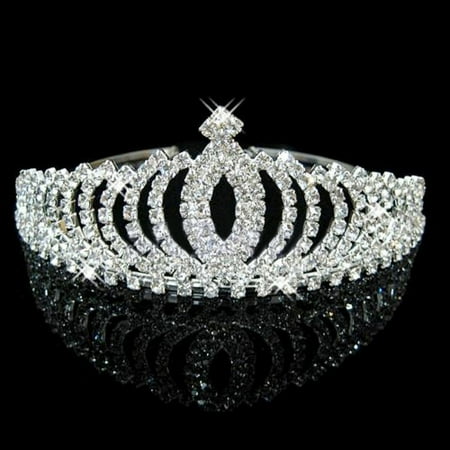 Bridal Party Jewelry Gifts - Directer Dazzling Rhinestone Bridal Princess Wedding Tiara Crown Party Prom Jewelry Gift