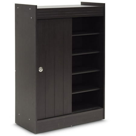 Baxton Studio WI5377 Espresso Shoe-Rack Cabinet - 45.1 x 30.75 x 15 in