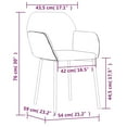 thumbnail image 4 of vidaXL Dining Chairs 2 pcs Cream Fabric and Faux Leather, 4 of 5