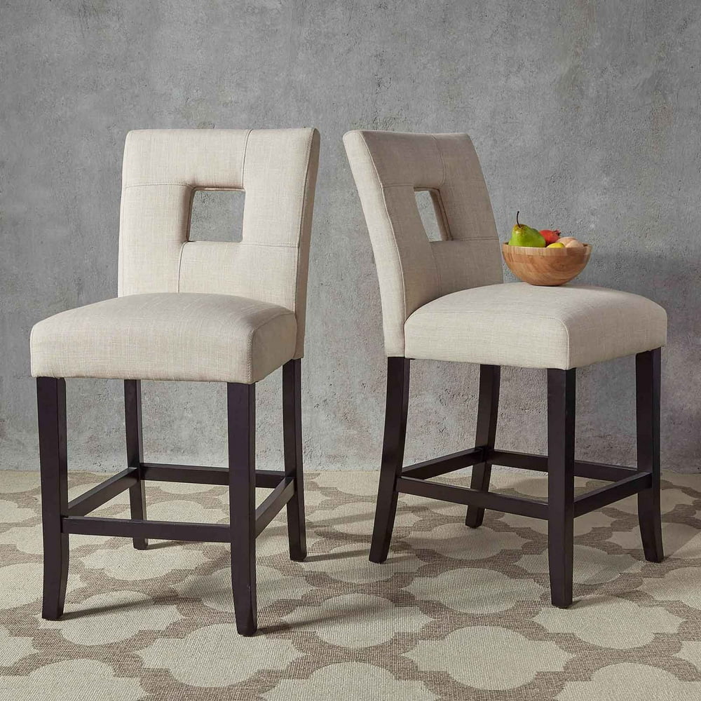 Weston Home Keyhole Counter Height Chair Set of 2