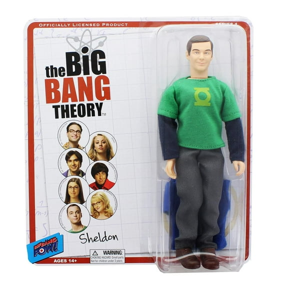 Big Bang Theory Sheldon (Green Lantern/ Superman) Retro Clothed 8" Figure