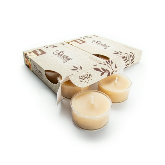 Vanilla Maple Tealight Candles Multi Pack - 12 Beige Premium Scented Tea Lights - Shortie's Candle Company