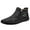 Black, variant on LASUDRAA Mens Ankle Boots Casual Fashion Loafers Shoes Side Zipper Boots Hand Stitching