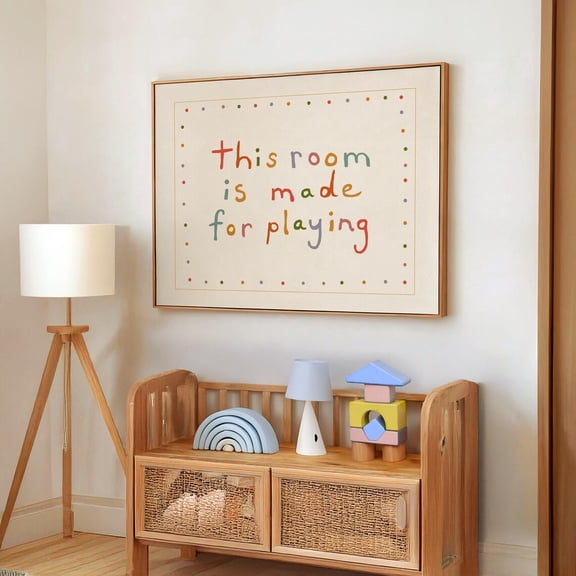 This Room Is Made For Playing, Room Wall Art, Playroom Sign Home Decor #2755, Unframed Poster Size 8x12