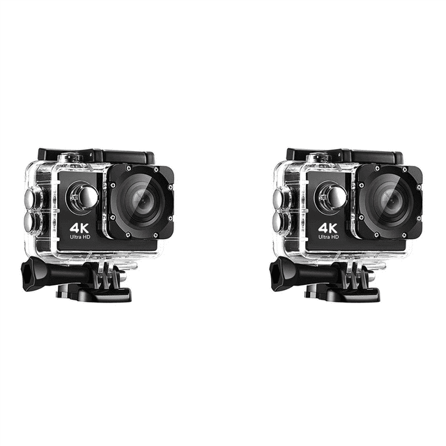 2X Cámara de Movimiento, Cámara 4K HD Wifi Cámara de Deportes de Buceo DV Cámara Subacuática Impermeable Al Aire Libre
