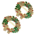 thumbnail image 2 of 2Pcs Napkin Accessories Party Tissue Clasps Wreath Shaped Buckles Napkin Buckles for Party Decor Tissue, 2 of 6