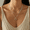 Silver, variant on VEEDOFA 3-Piece Gold Plated Layered Necklace Set for Women