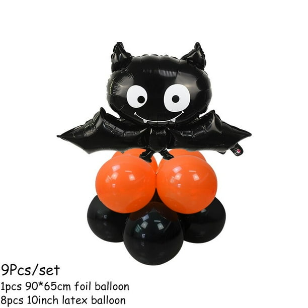Halloween Calabaza Fantasma Globos Decoraciones Araña Globos de papel de aluminio Juguetes inflables Murciélago Globos Suministros para fiestas de Halloween Juguetes para niños xuanjing unisex
