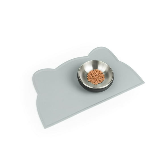 One Paw, Cat Shaped Silicone Food Mat For Pets, Perfect For Pet Food and Water Bowls, Silicone Food Mat