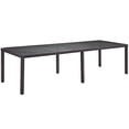 thumbnail image 2 of Modway Convene 114" Aluminum and Rattan Patio Dining Table in Espresso, 2 of 2