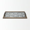 thumbnail image 3 of Grey Metal Glasss Top With Maze Like Pattern Tray, 3 of 8