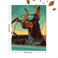 thumbnail image 3 of UXIEQU Doberman Sunglasses Car Ride Canvas Wall Art 15.75x11.81 Inches, 3 of 8