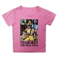 thumbnail image 1 of T-Shirt à Manches Courtes Imprimé à Col Rond pour Filles Taylor Swift, Haut Décontracté d'Été, Rose, 1 of 2