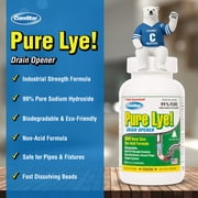 ComStar Pure Lye 1 lb - Unique Sodium Hydroxide Beads | Drain Opener & Soap Making | Biodegradable, Eco-Friendly (30-500)