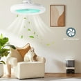 thumbnail image 3 of E27 Mini Fan Lamp 3 Speed Remote Control Ceiling Fans Light for Kitchen Bathroom, 3 of 7