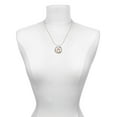 thumbnail image 3 of Delight Jewelry Rose Goldtone Crystal Initial - C - Silvertone Grandmother Ring Charm Necklace, 18", 3 of 4
