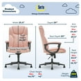 thumbnail image 2 of Serta Connor Microfiber Ergonomic Executive Chair with Arms, Pink, 2 of 10