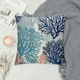 thumbnail image 2 of JEUXUS  Beach Throw Pillow Covers,Coastal Coral Branch Ocean Themed Pillowcase Luxury Decorative Cushion Cover for Couch Bed Sofa Farmhouse Decoration, 2 of 5