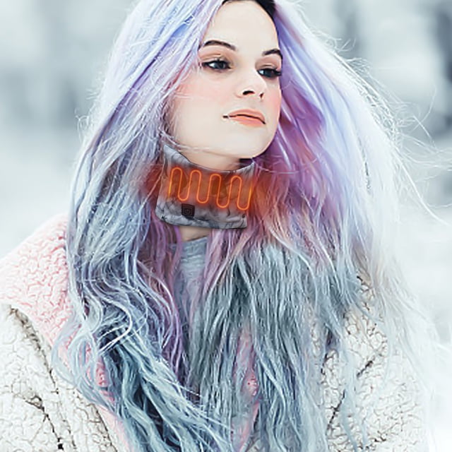 Bufanda térmica para el hogar, para hombre y mujer, almohadilla térmica para el cuello, almohadilla térmica con 3 ajustes de temperatura, bufandas suaves de invierno para hombre y mujer, bufanda térmi