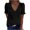 Black, variant on Hot6sl Womens Shirts Dressy Casual, Women Summer Tops Trendy V Neck Button Down Short Sleeve Tshirts Business Casual Basic Tee Loose Fit Tshirts 2025 Shirts