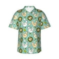 thumbnail image 1 of Balery Chicken Laying Eggs Camisas hawaianas de manga corta para hombre, camisas playeras de corte holgado, camisas de vacaciones con botones,Medium, 1 of 7