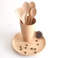thumbnail image 3 of Chicmine 5Pcs Wooden Handmade Long Handle Eating Cooking Soup Spoons Kitchen Utensil, 3 of 11