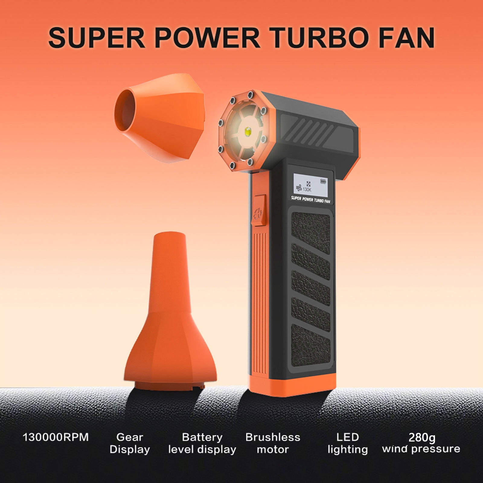 130000RPM Dry Blower Hair Dryer Powerful Fan Cordless Blower Compressed Air Dusters Computer Vacuum Cleaners