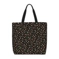 thumbnail image 1 of Fotbe Flower Pattern On Black Bolsa Tote con Estampado para Mujer, Bolsos con Cremallera, Bolsa de Hombro Casual de Gran Capacidad con Bolsillos Internos, 1 of 7