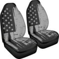 thumbnail image 3 of Yuyamidu Black American Flag Car Seat Covers Set, 4th of July Universal Auto Front Seats Covers Fits for Car, SUV, Sedan, Truck, 2 PCS Auto Interior Accessories, 3 of 6